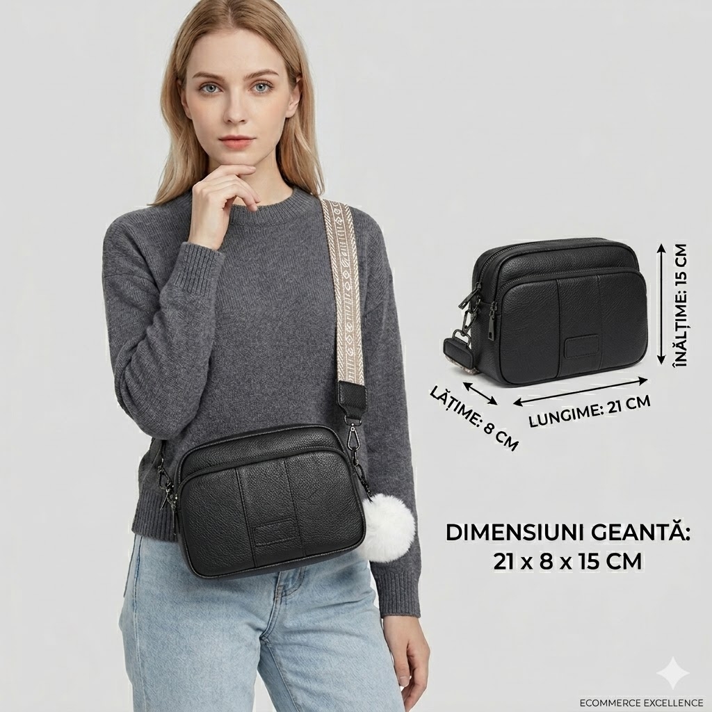Geantă Dama Delis Miralys GT3345 Piele Naturală - imagine 2