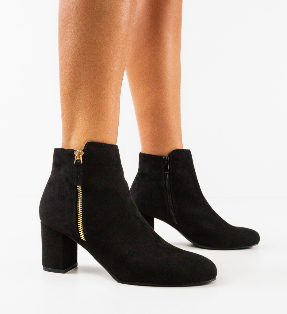 Botine Dama Kaiden Negre - Eleganță și Confort - imagine 2