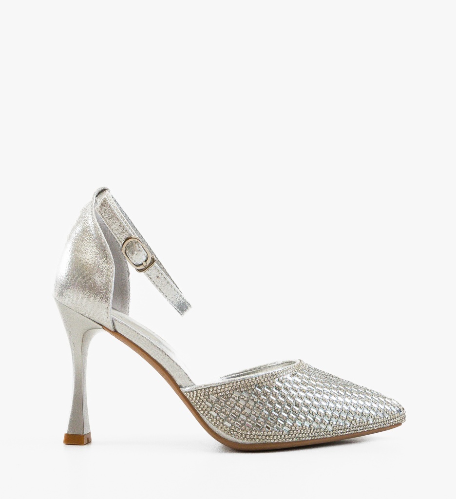 Pantofi Dama Goldie Argintii Eleganți - imagine 6