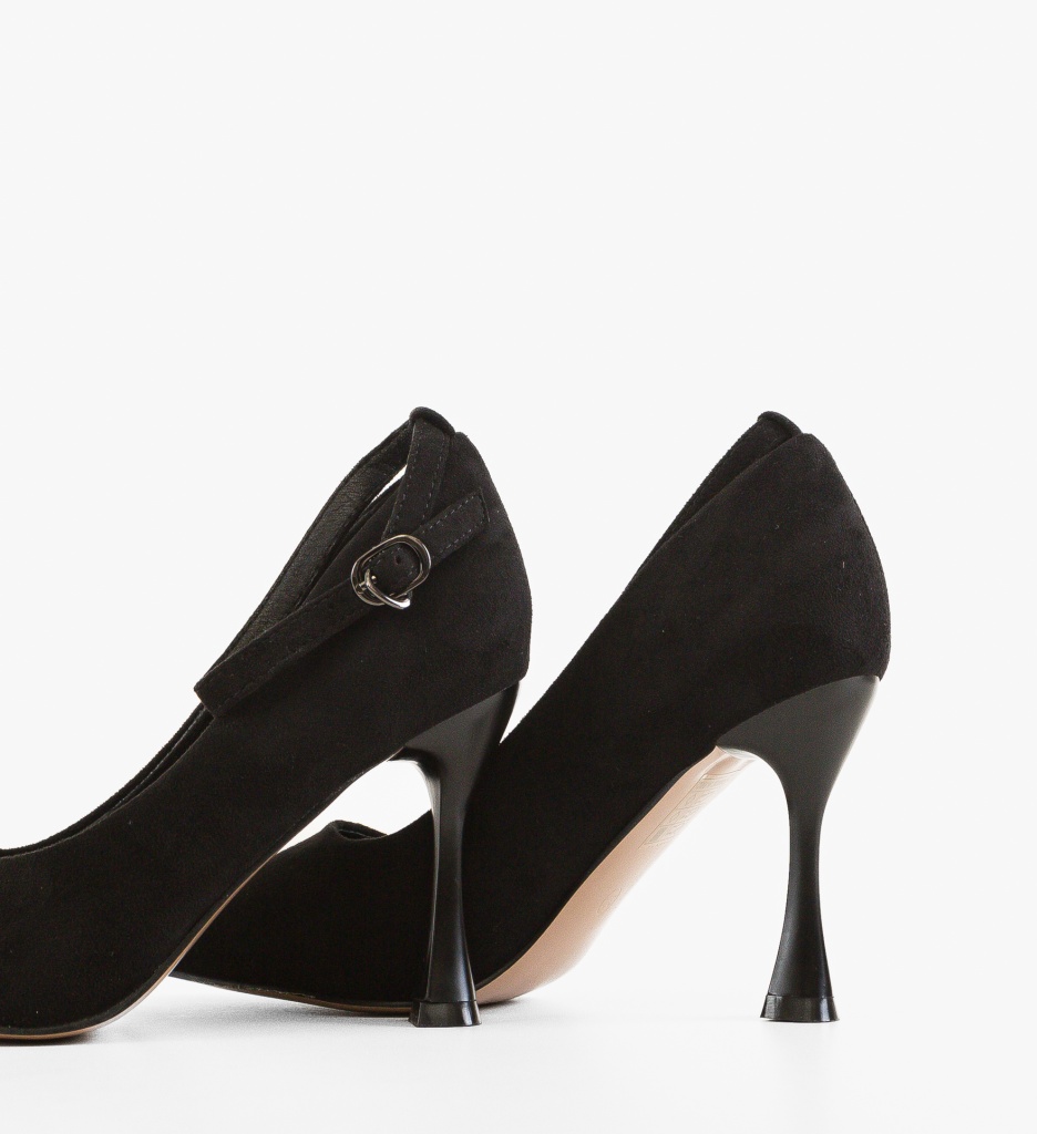 Pantofi Opium Negri Eleganți cu Toc - imagine 5