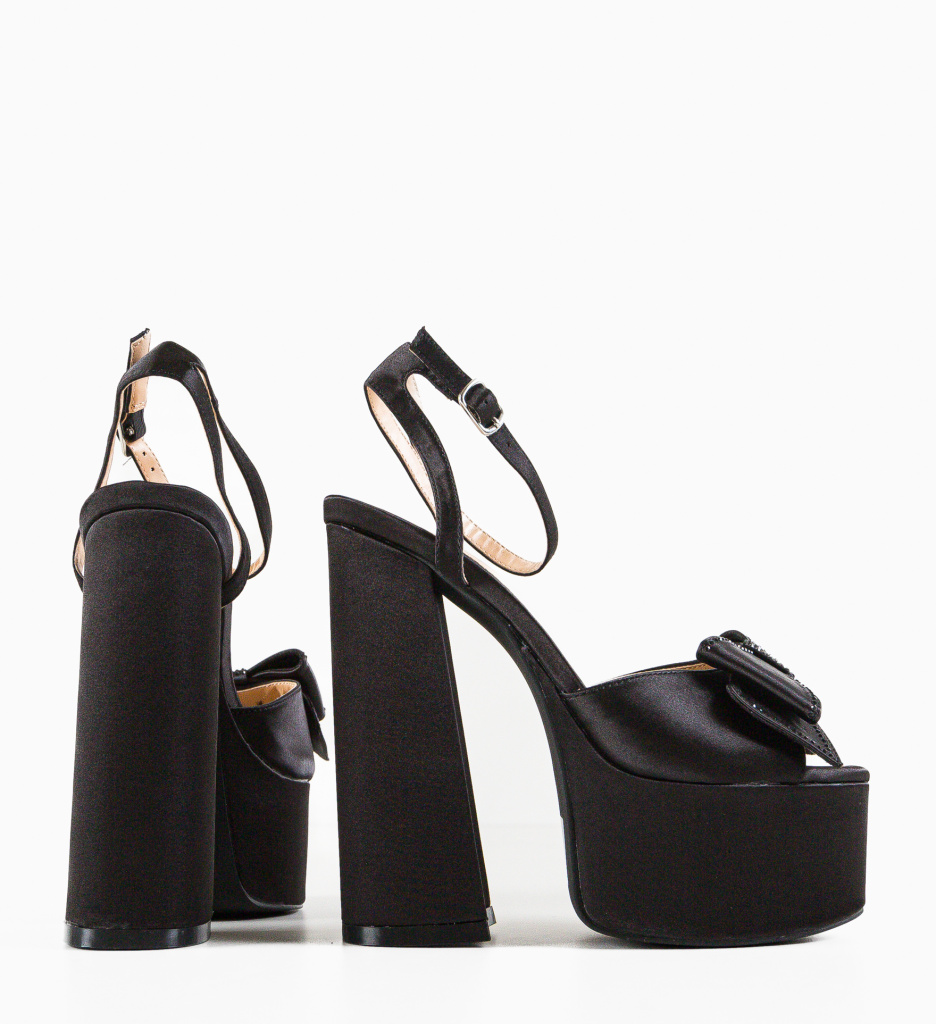 Sandale cu Toc Gallen Negre - Eleganta Absoluta - imagine 5