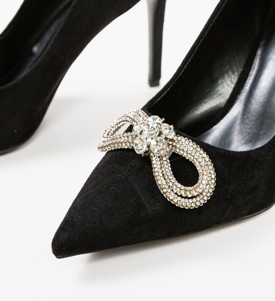 Pantofi cu Toc Chalk Negri - Eleganță și Stil - imagine 7