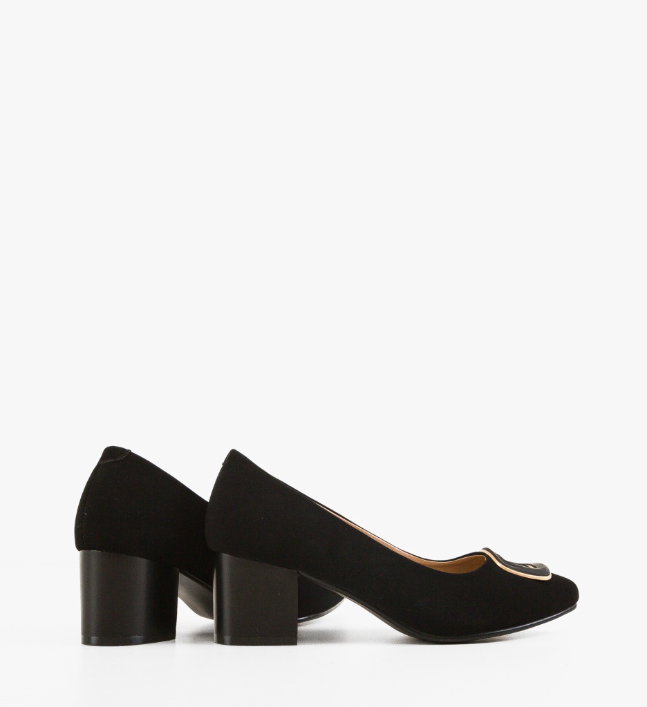 Pantofi Dama Vincen Negri cu Toc Eleganți - imagine 4