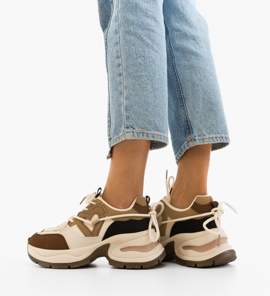 Sneakers Arjun Khaki - Confort și Stil Urban - imagine 3
