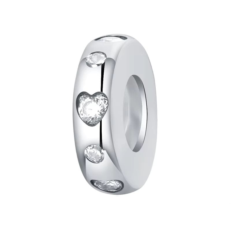 Charm Argint Delis Placat cu Rodiu - Eleganță Simplă