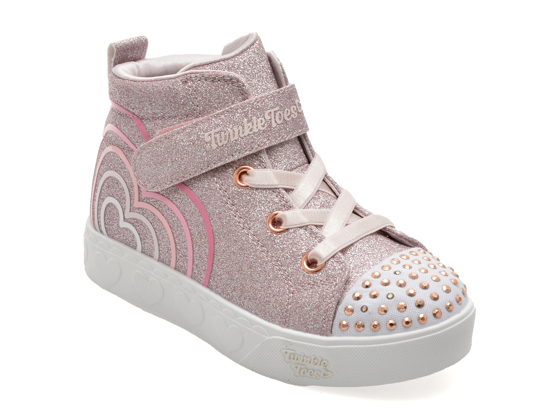 Ghete Skechers Heart Steps Roz pentru Fetite