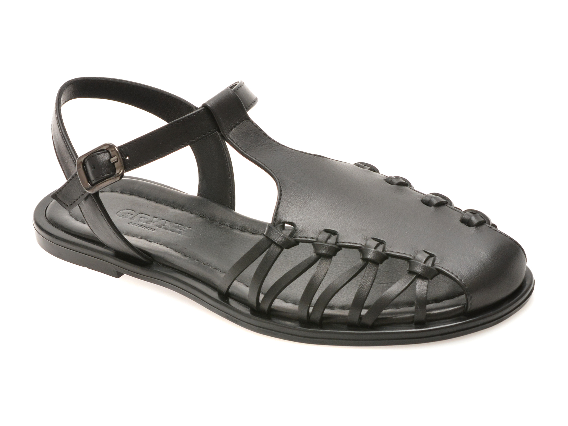 Sandale GRYXX Negre din Piele Naturală - Eleganță & Confort