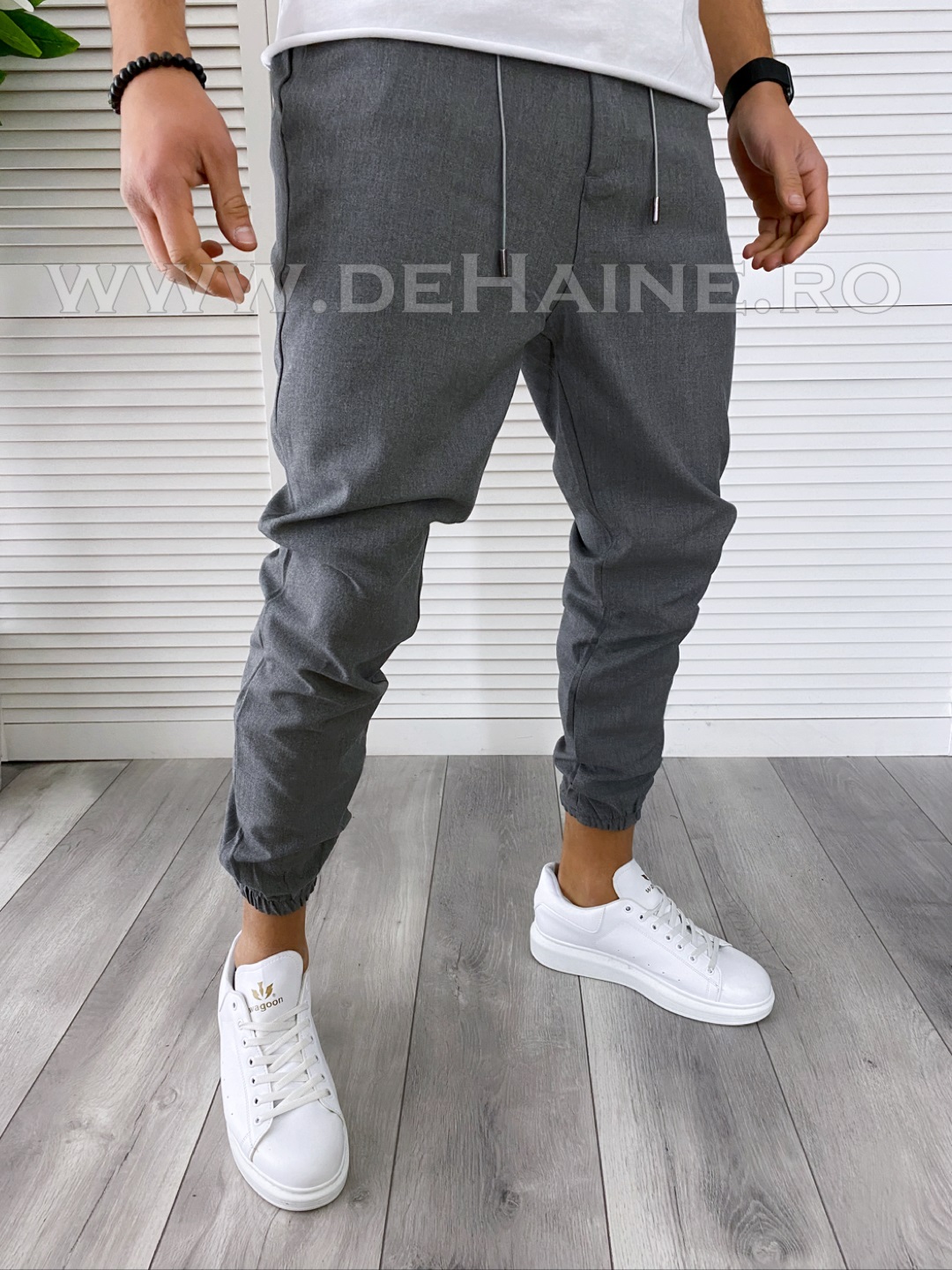 Pantaloni Barbati Gri Conici | Stil & Confort