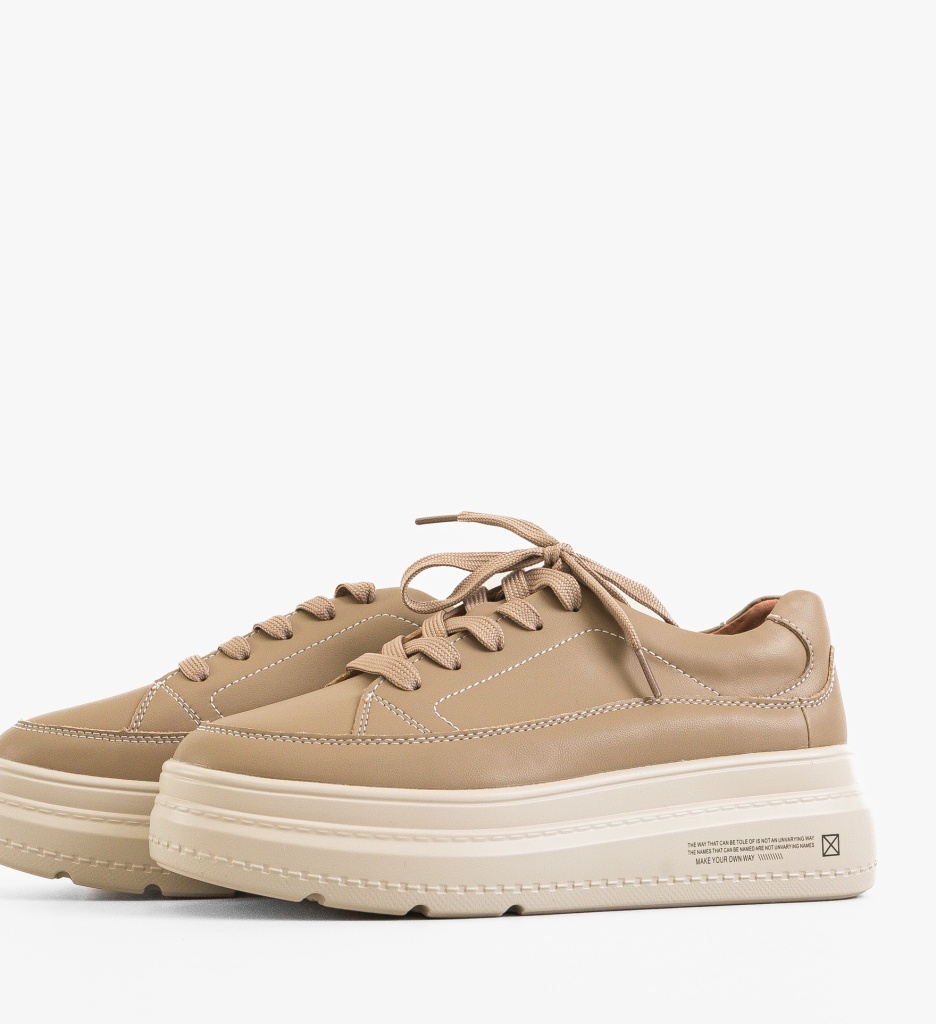 Sneakers Dama Moon Khaki - Confort și Stil Urban - imagine 6