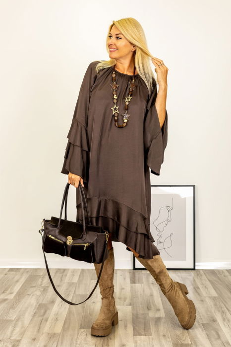 Rochie Satinată cu Mătase Shopika | Eleganță și Stil