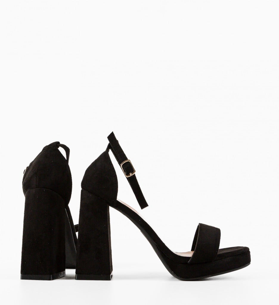 Sandale cu Toc Abiola Negre - Eleganță și Stil - imagine 8