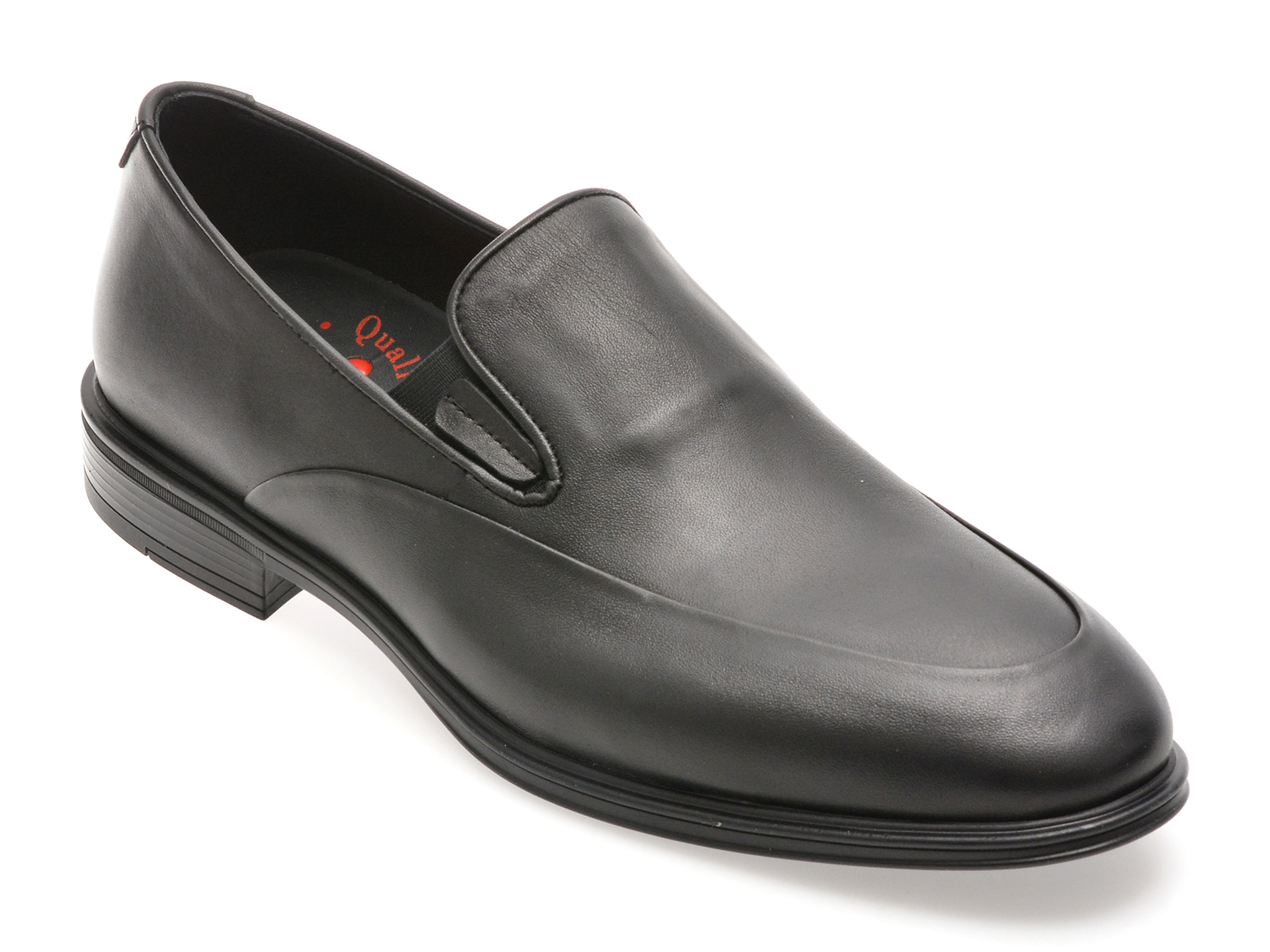 Mocasini OTTER negri din piele naturală