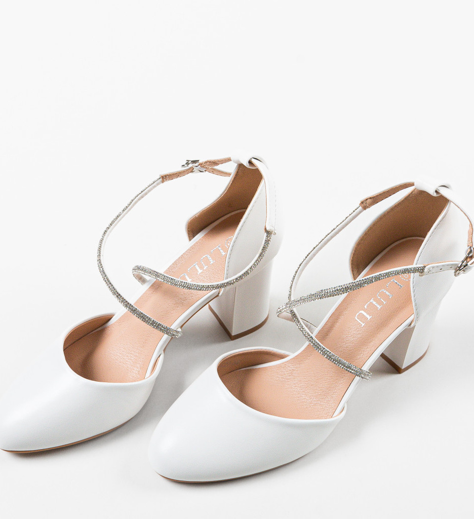 Pantofi Dama Ochen Albi | Eleganță și Stil