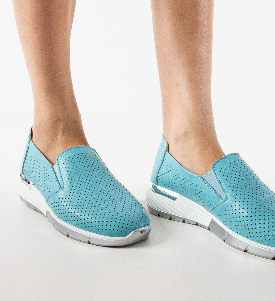 Pantofi Pufini Turcoaz | Confort si Stil Casual - imagine 3