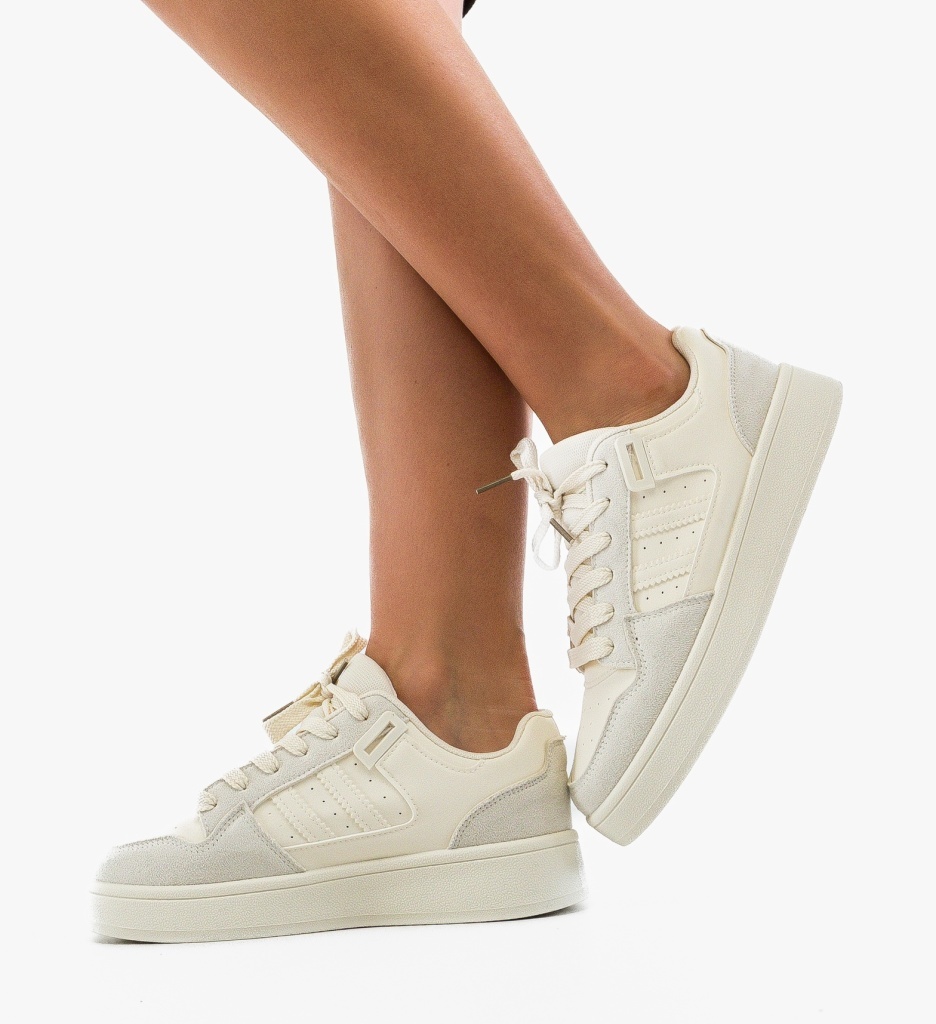 Sneakers Dama Spring Bej - Confort și Stil - imagine 5