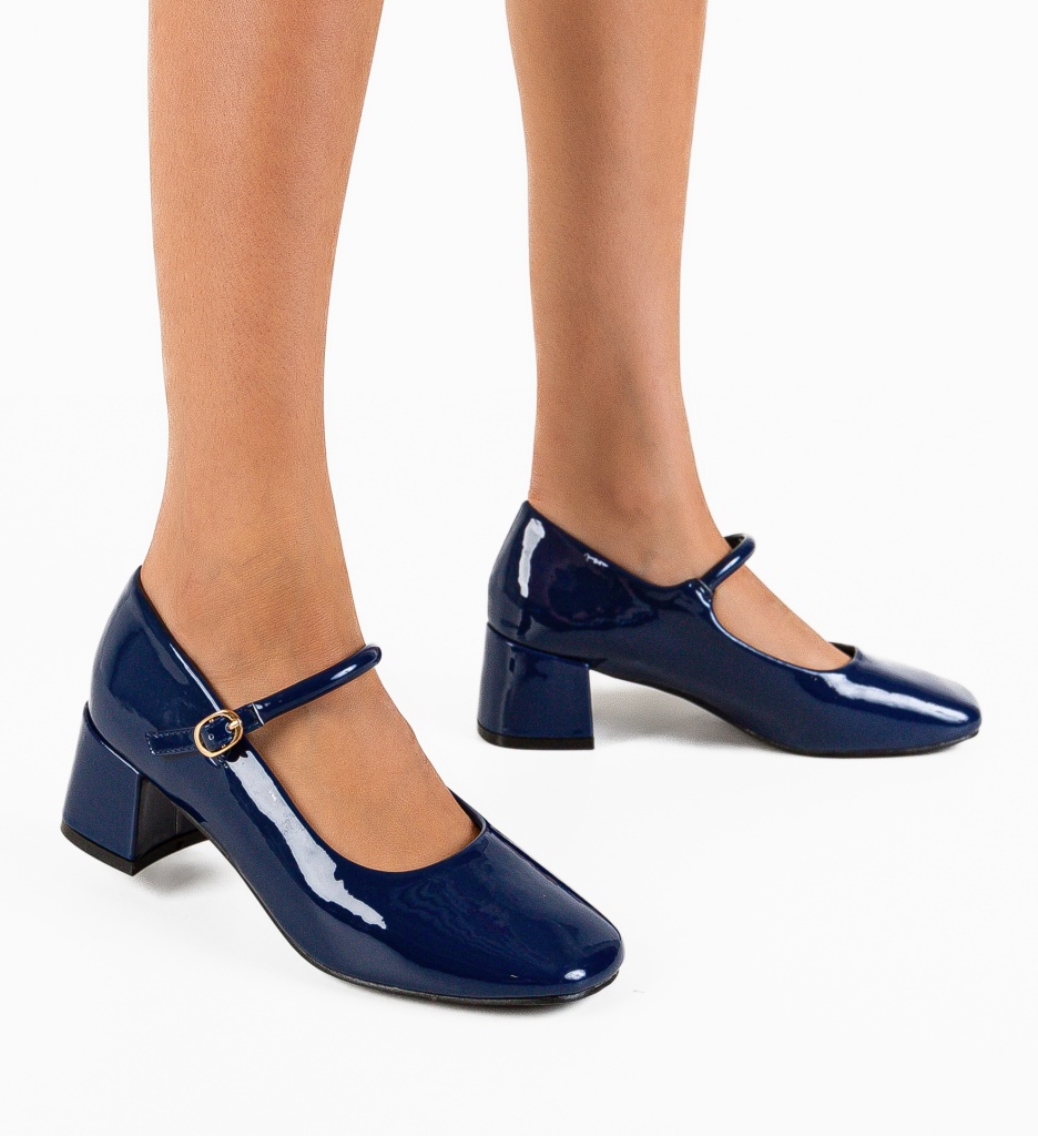 Pantofi Bebewa Albastri Eleganți cu Toc