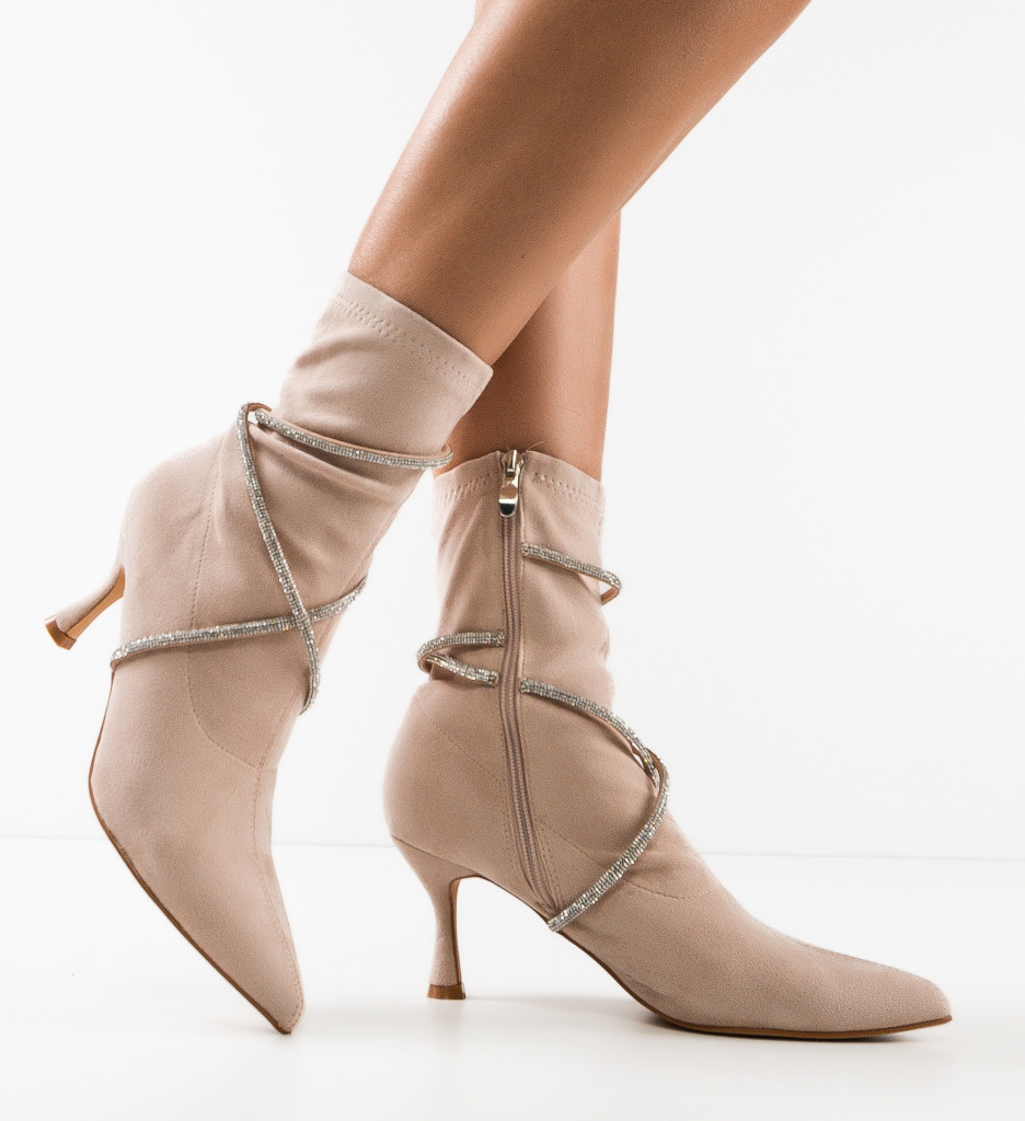 Botine Naomi Nude - Eleganță și Stil - imagine 2