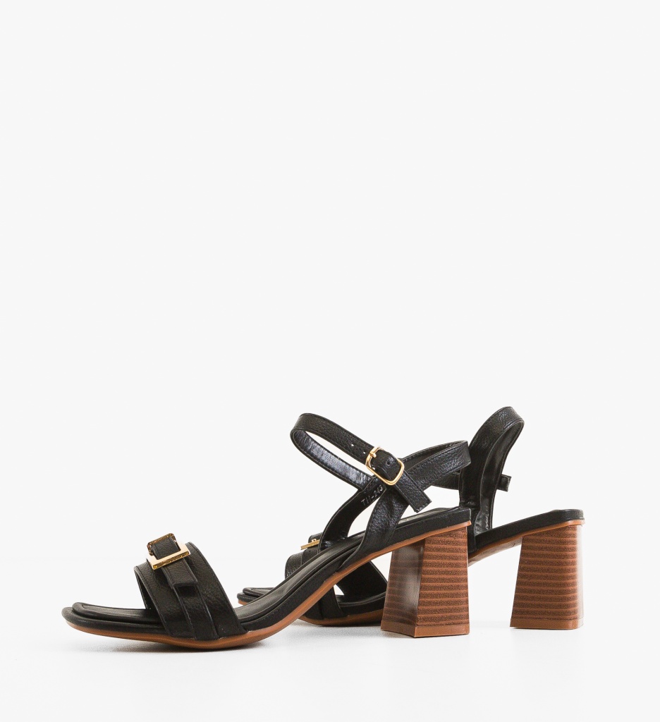 Sandale Dama Lapcar Negru - Eleganță cu Toc - imagine 4