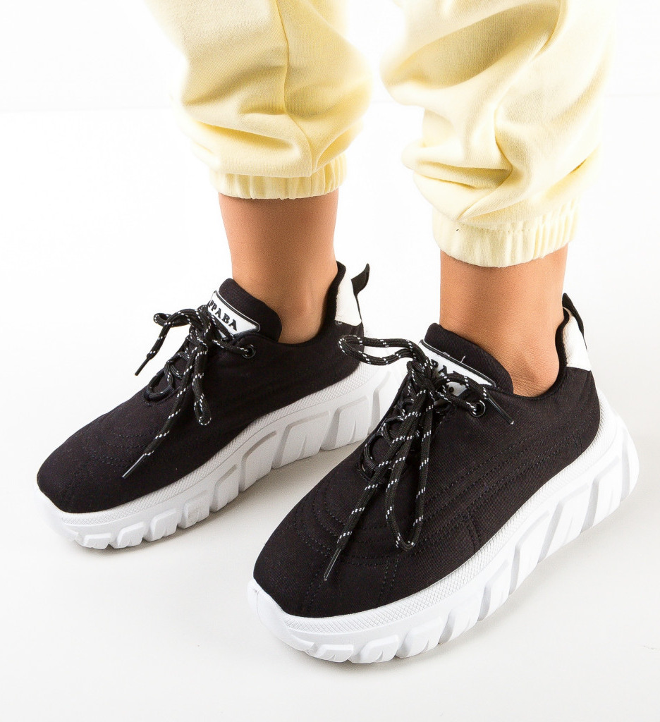 Sneakers Dama Aviana Negri - Confort și Stil Sportiv - imagine 4