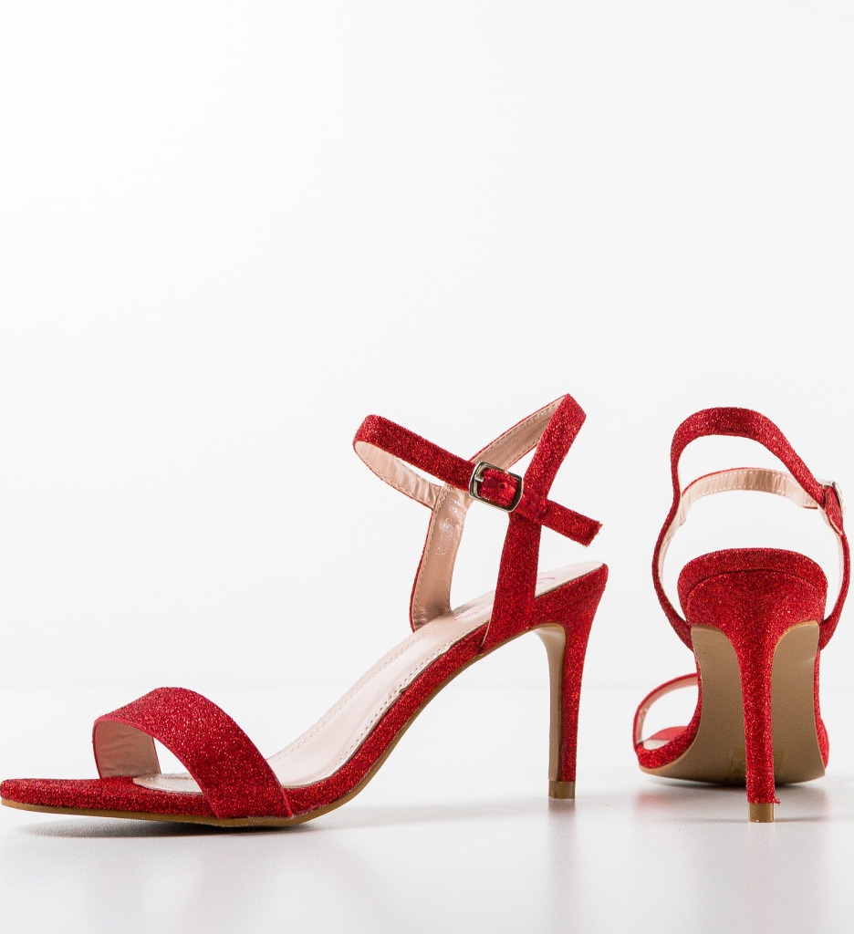 Sandale Tymon Rosii cu Toc - Eleganță și Stil - imagine 8
