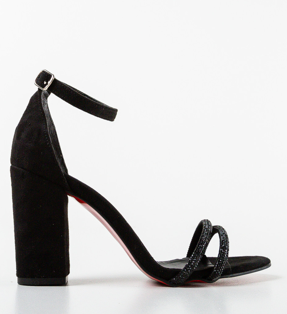 Sandale Toc Elegant Negre Bilibru - imagine 4