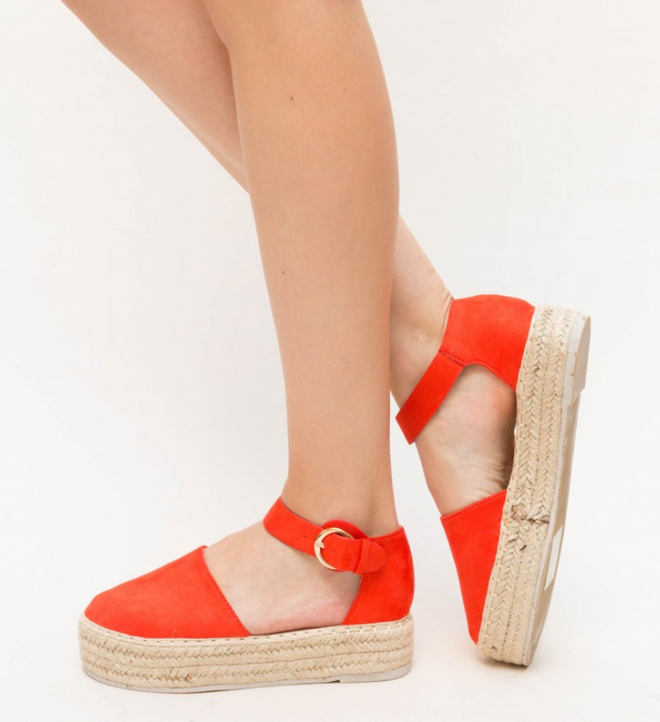 Sandale Dama Pety Rosii Confortabile - imagine 3