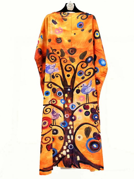 Rochie Plajă Poncho Mătase Shopika Klimt