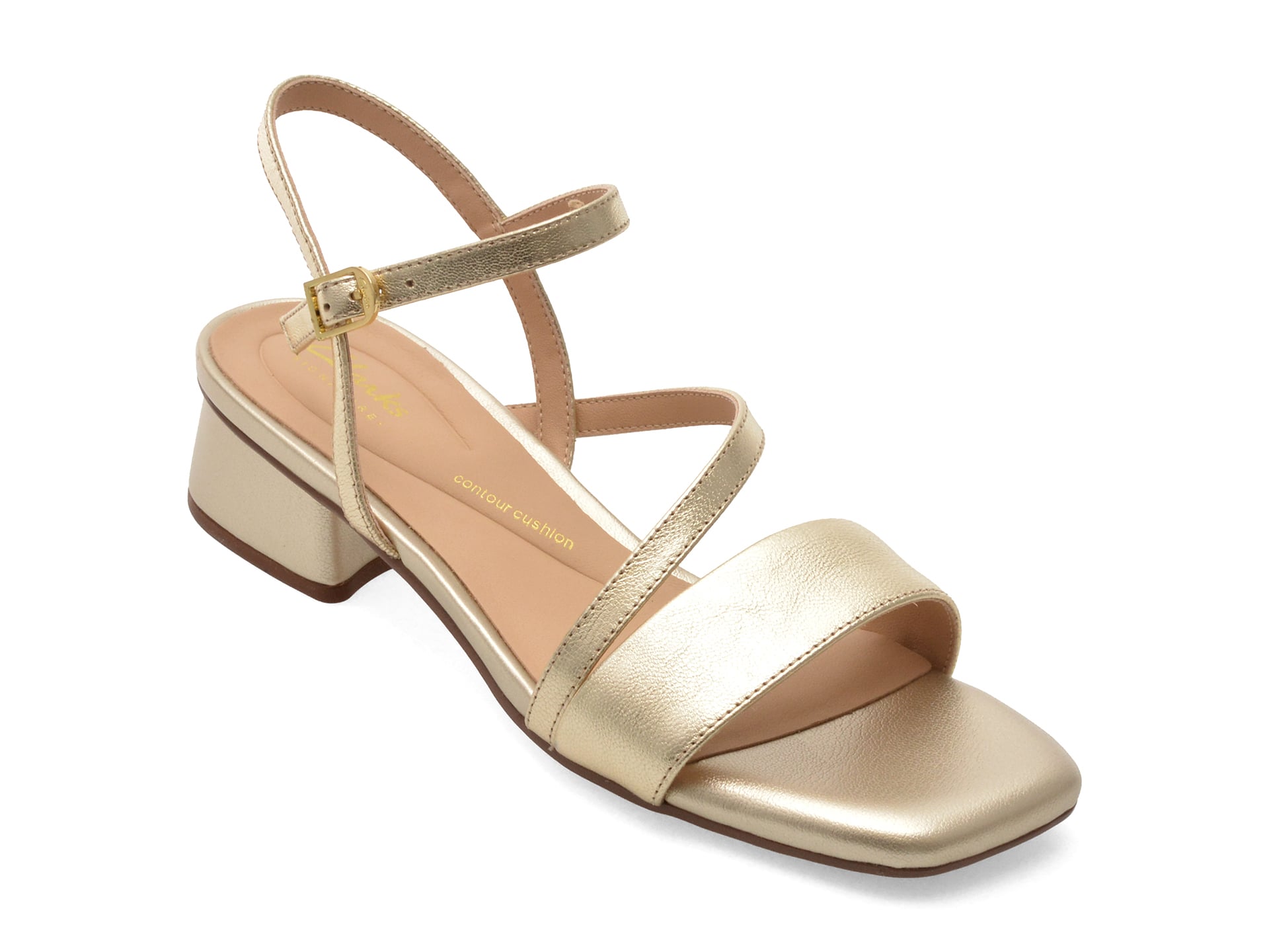 Sandale Clarks Serina 35 Strap aurii piele naturală