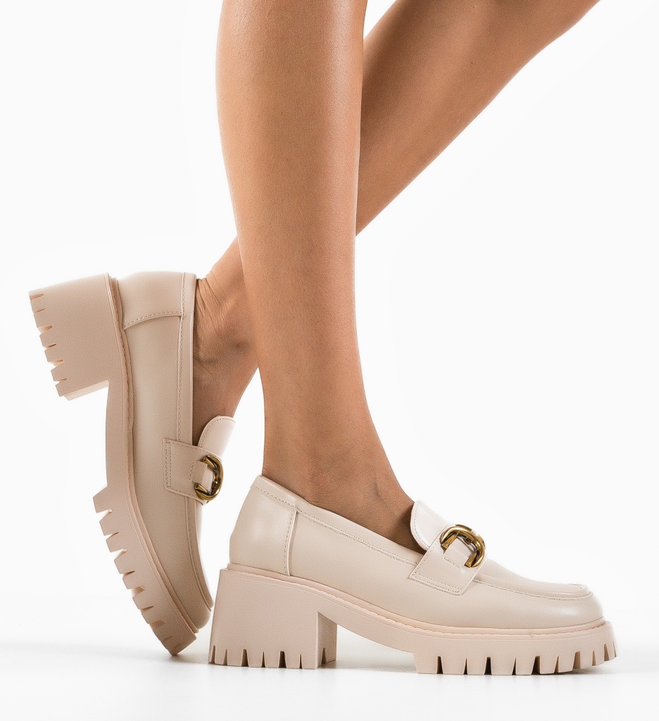 Pantofi Casual Minkello Bej | Confort Zilnic - imagine 3