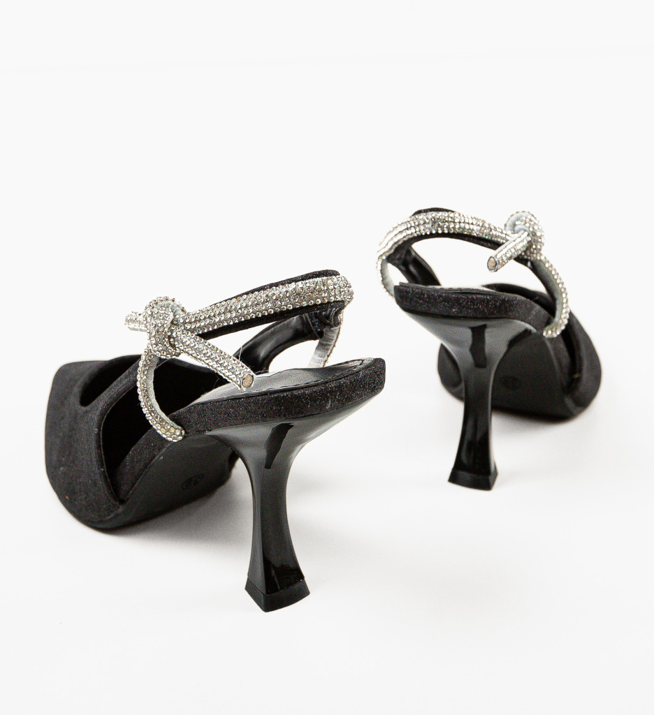 Pantofi Dama Qam Negri Eleganți cu Toc - imagine 8