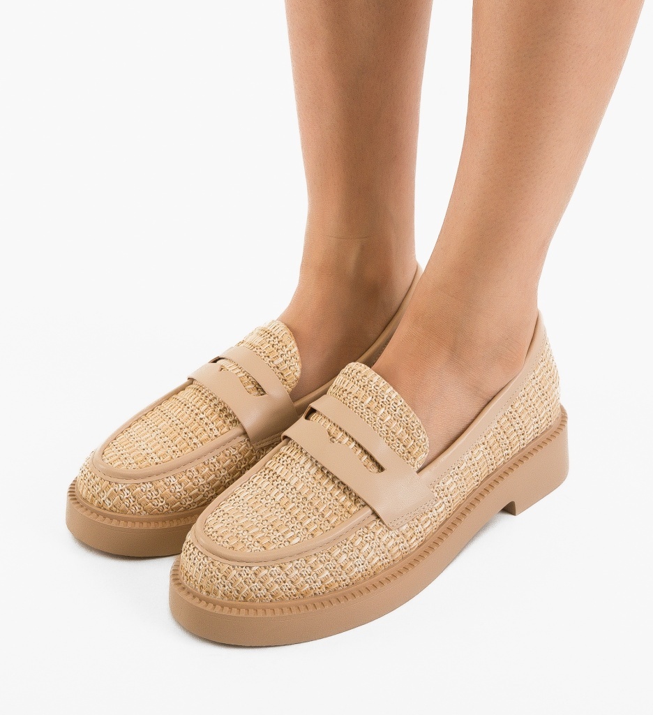 Pantofi Casual Nora Khaki - Confort & Stil - imagine 3