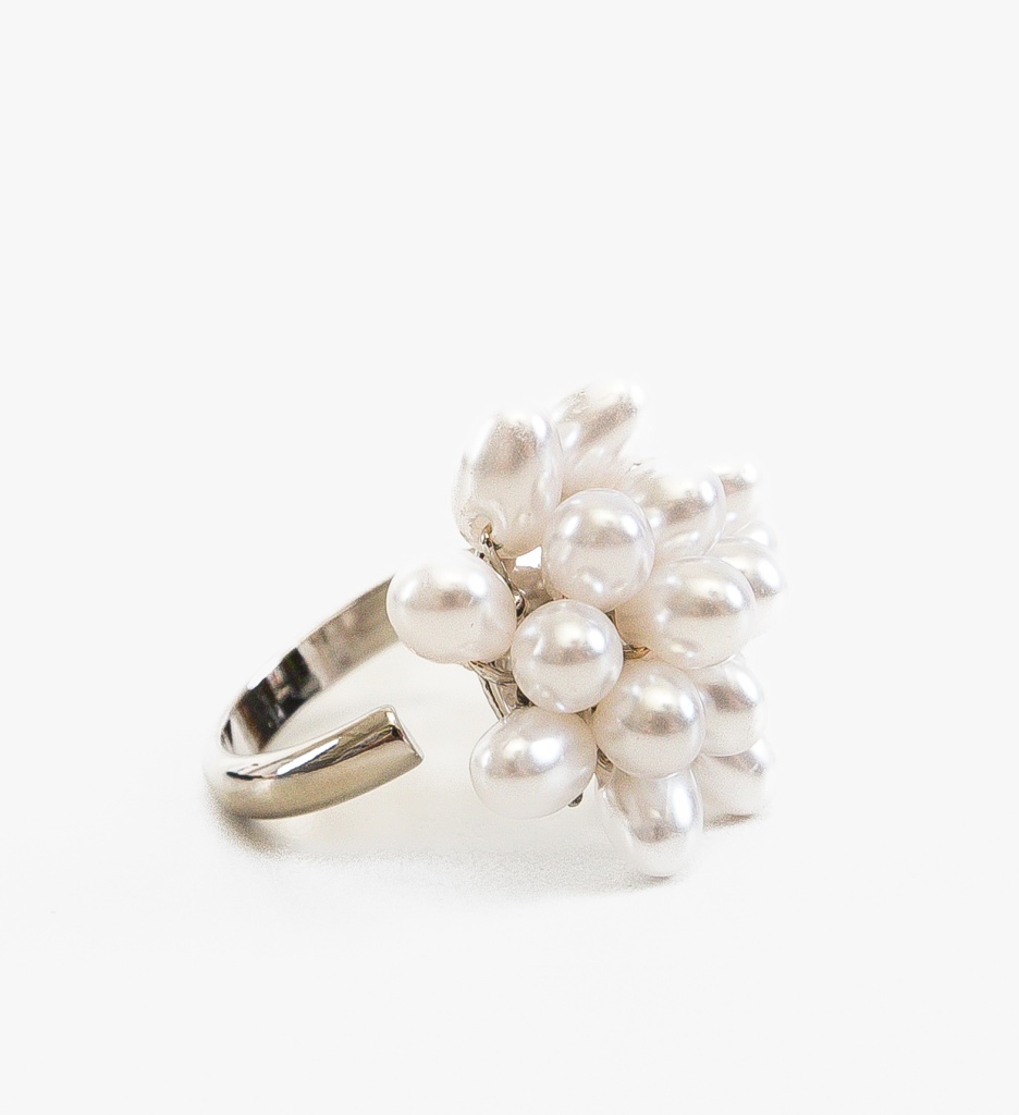 Inel Perlly Argintiu - Accesoriu Elegant - imagine 4