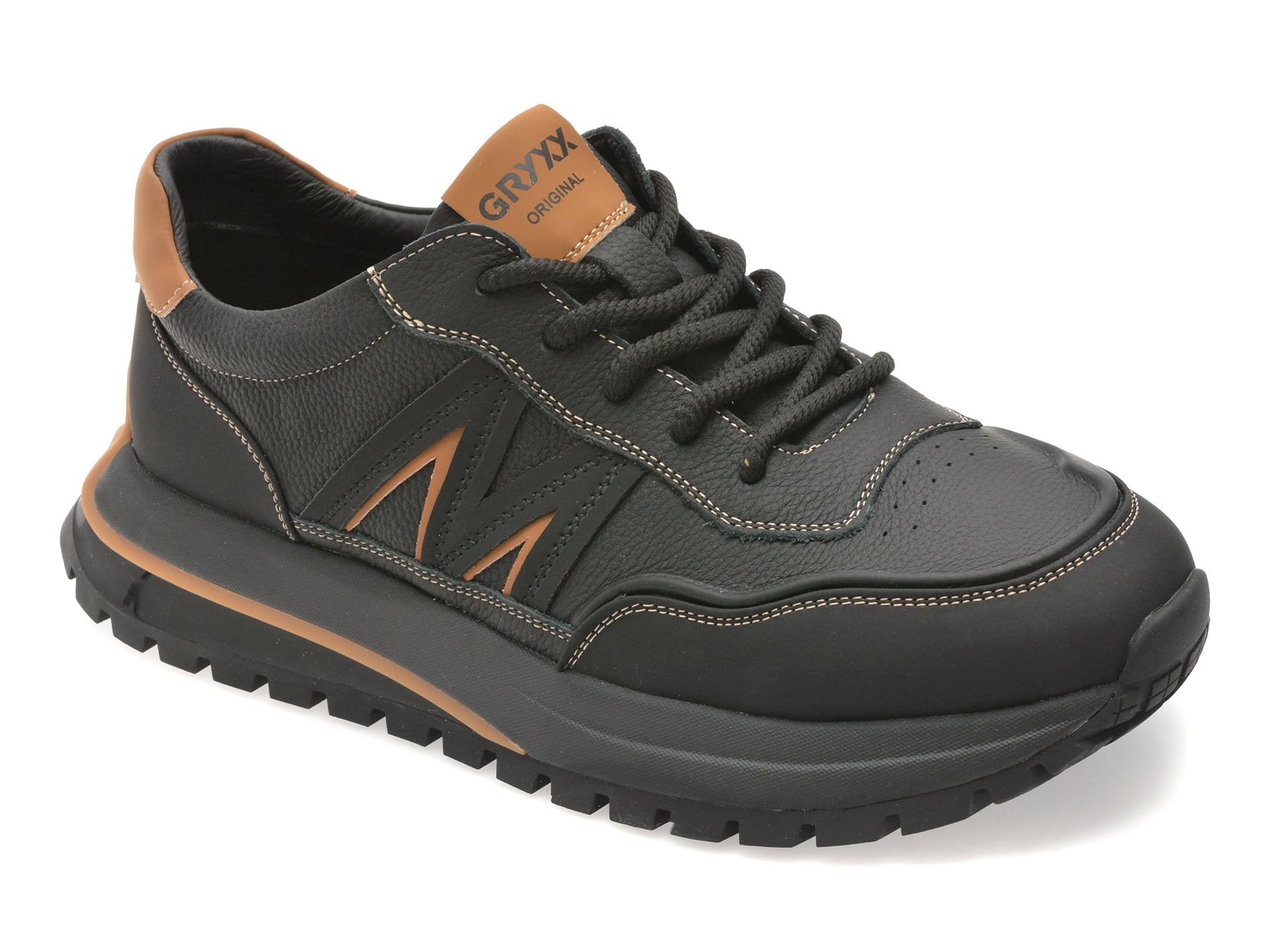 Pantofi Sport GRYXX Negri Piele Naturală