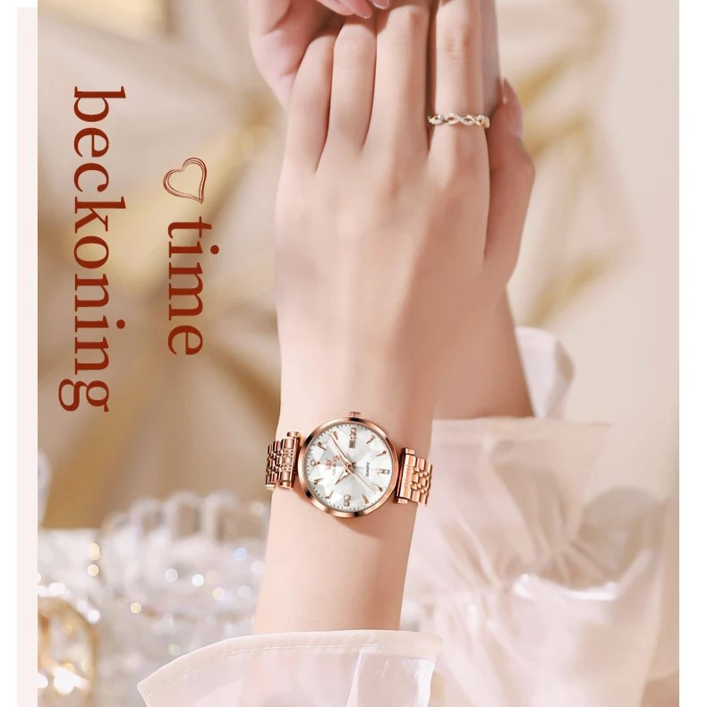 Ceas de dama Olevs CS1648, otel inoxidabil, rose gold - imagine 6