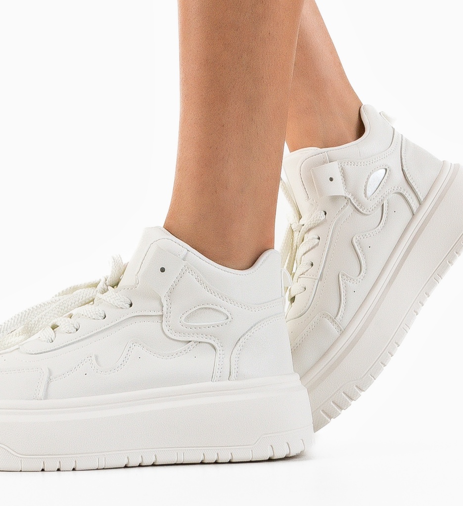 Sneakersi Dama Traskom Albi - Confort Stil - imagine 4