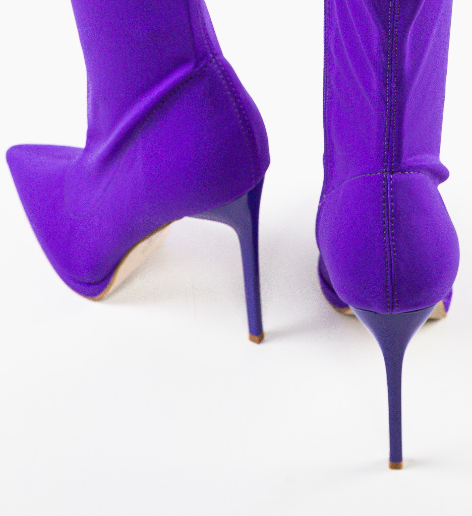 Botine Scarl Mov Dama | Design Elegant - imagine 8