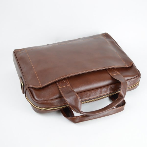 Servieta Piele Darius GT1315 Laptop Maro - imagine 4