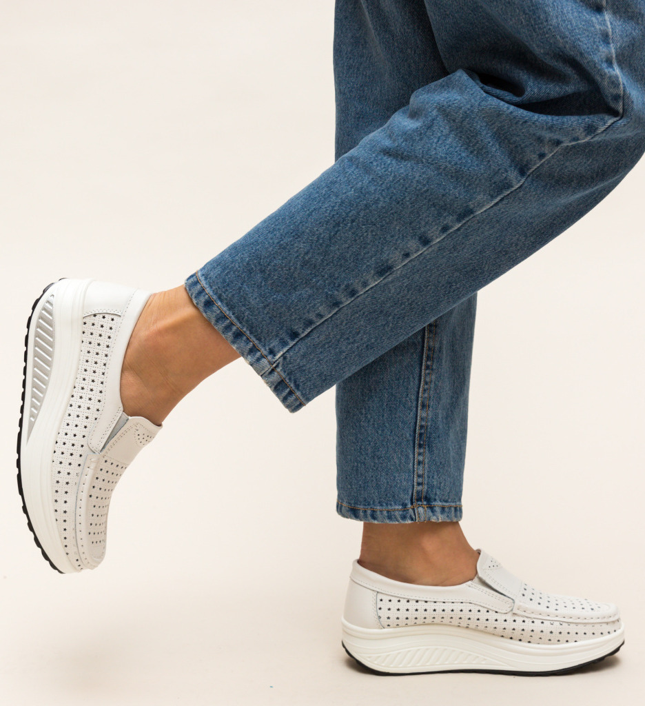 Pantofi Casual Bicaz Albi - Confort și Stil - imagine 3
