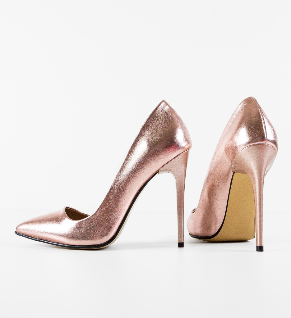 Pantofi Oideo Roz cu Toc Eleganți - imagine 8