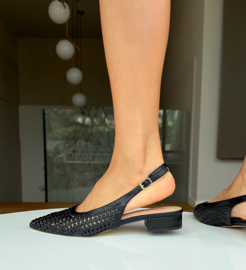 Pantofi dama Nebey negri eleganți cu toc - imagine 4