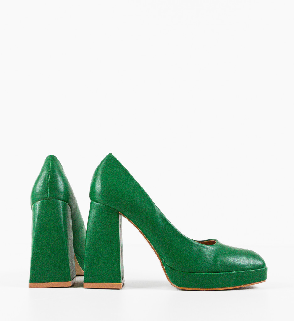 Pantofi dama cu toc Violet Verzi | Stil Unic - imagine 7