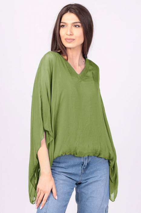 Bluza Verde Oliv Shopika | Eleganță și Confort
