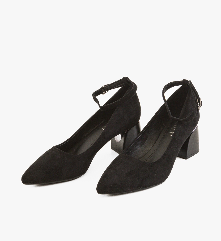 Pantofi Sakre Negri Eleganți cu Toc Înalt - imagine 8