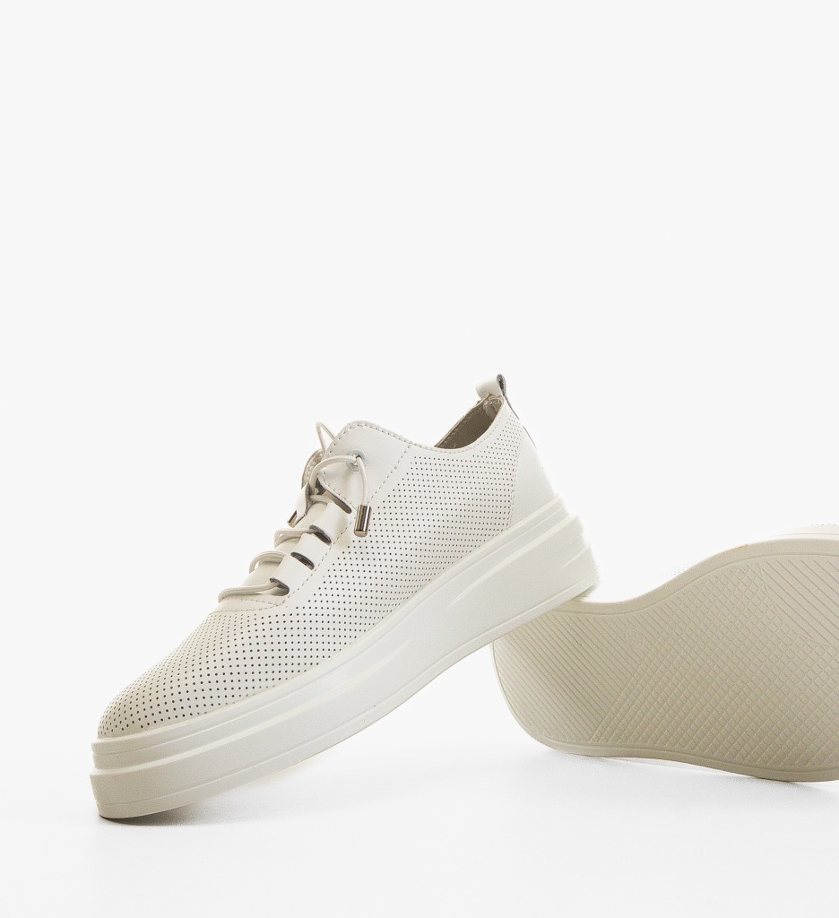Sneakers Dama Myele Albi - Confort și Stil Urban - imagine 6