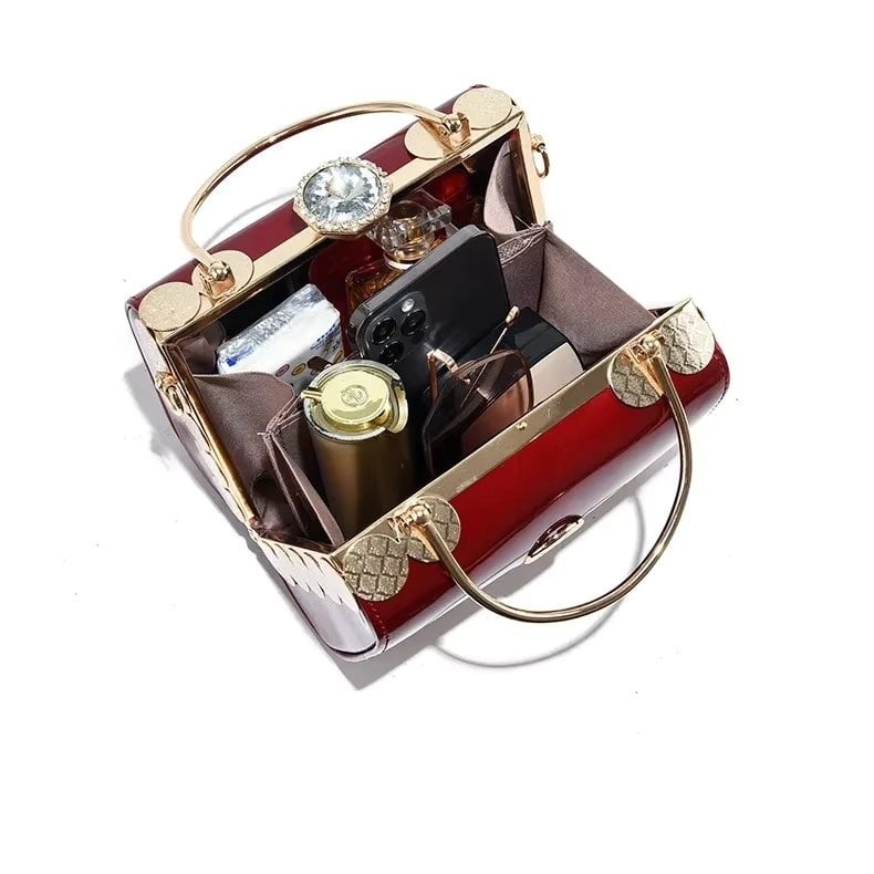 Geanta Ocazie Delis Eris Rosu | Eleganta Croco - imagine 3