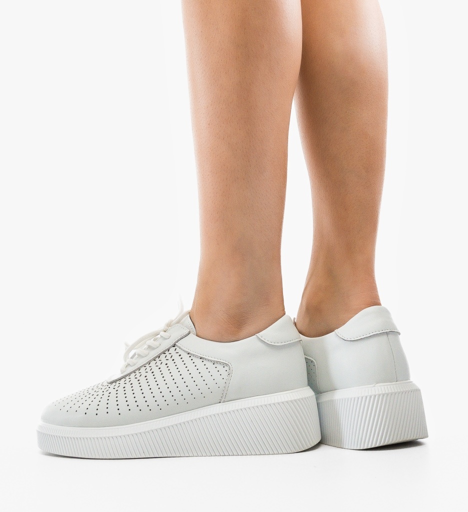 Pantofi Casual Lehe Albi - Confort și Stil