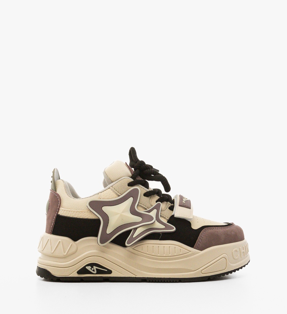Sneakers Dama Jyothi Bej - Confort și Stil Modern - imagine 4