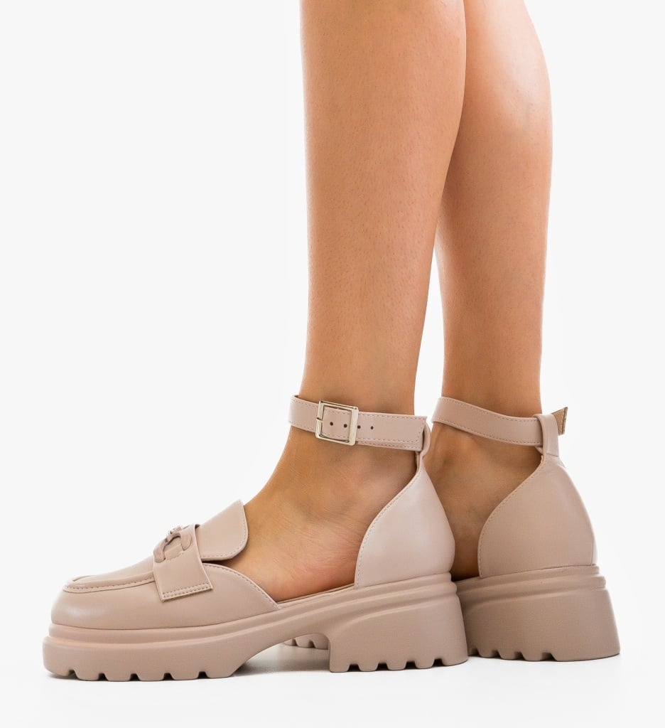 Pantofi Casual Dama Bej Confortabili - imagine 4