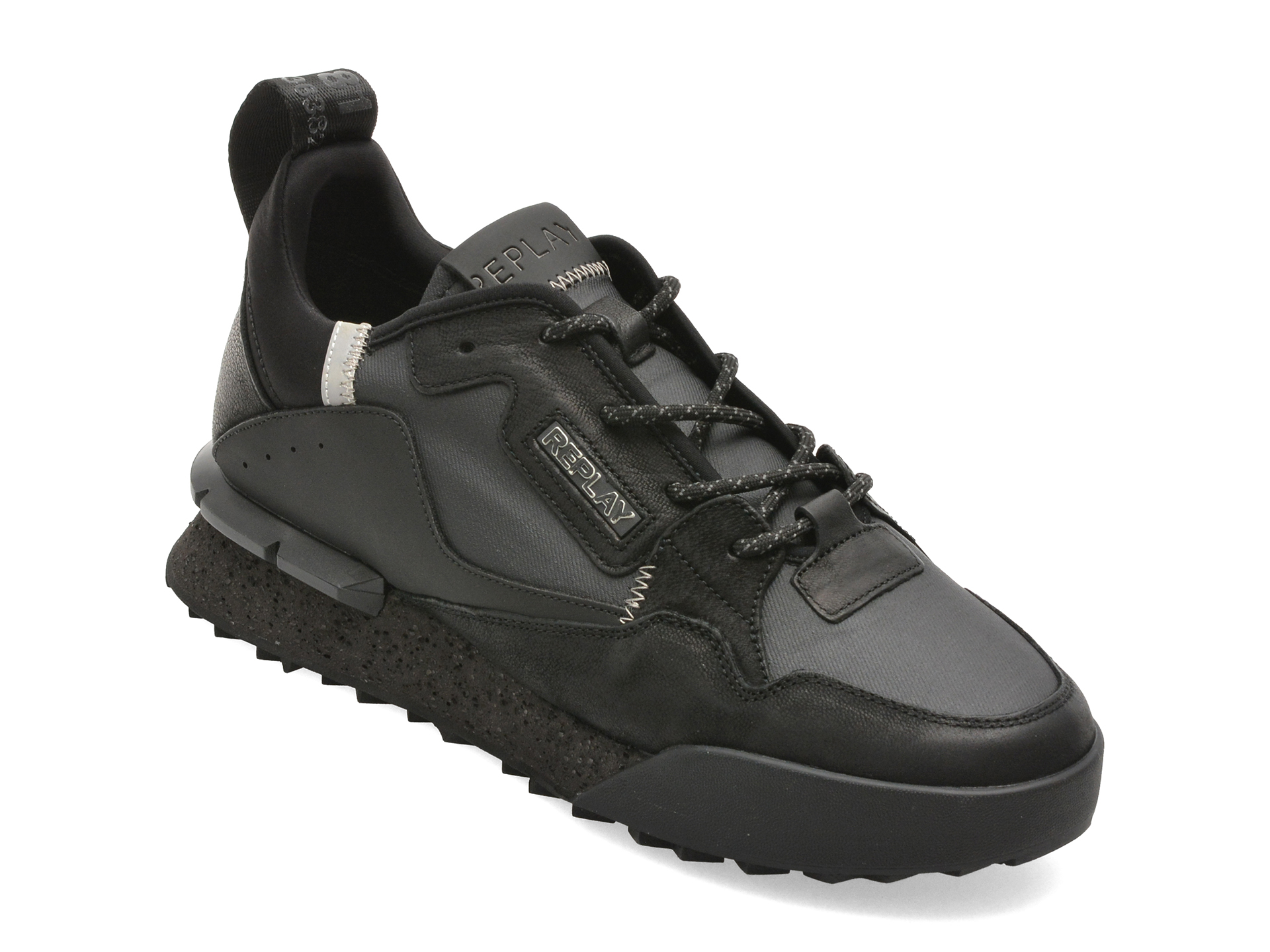 Pantofi Sport Replay Negri Piele Naturală