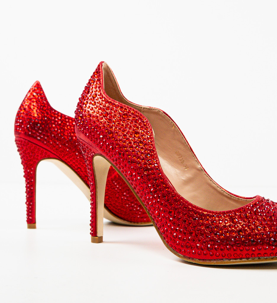 Pantofi Rosii Degeft | Toc Elegant pentru Ocazii - imagine 6